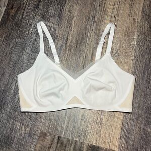 Honeylove White and Cream Wireless Bra